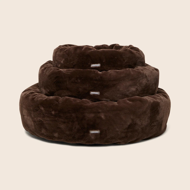 Luxe Fur Cuddler Dog Bed - Chocolate - House Of Pets Delight (HOPD)