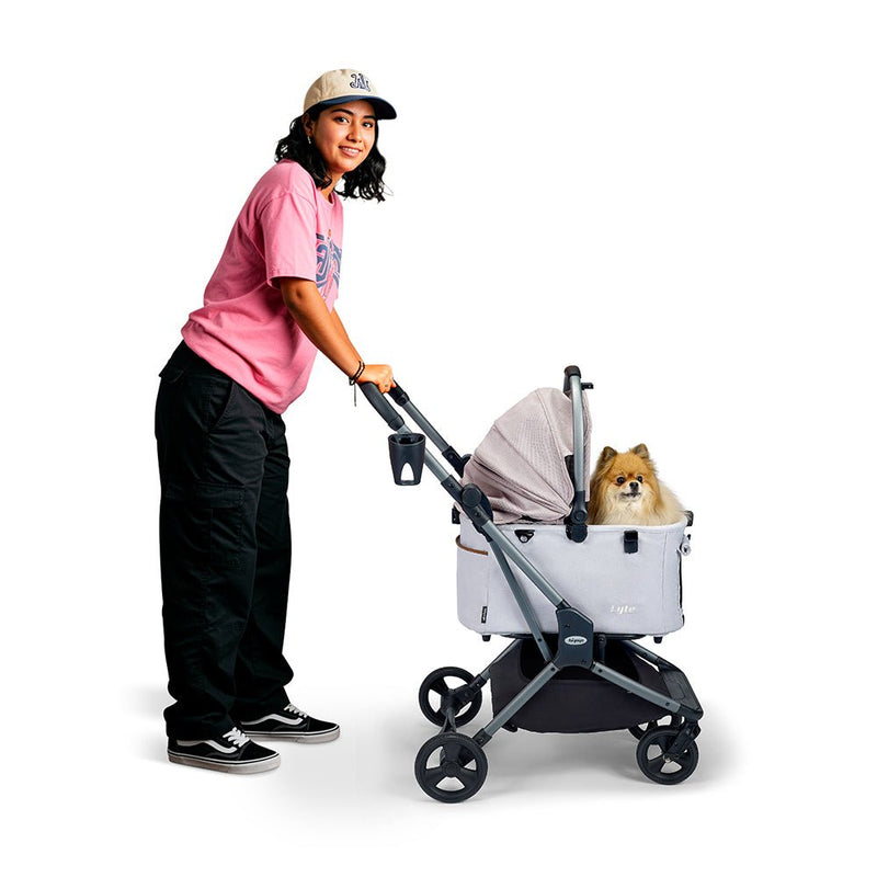Lyte 3 - in - 1 Detachable Pet Stroller – Versatile 4 Wheel Buggy for Cats and Dogs - Apricot - House Of Pets Delight (HOPD)