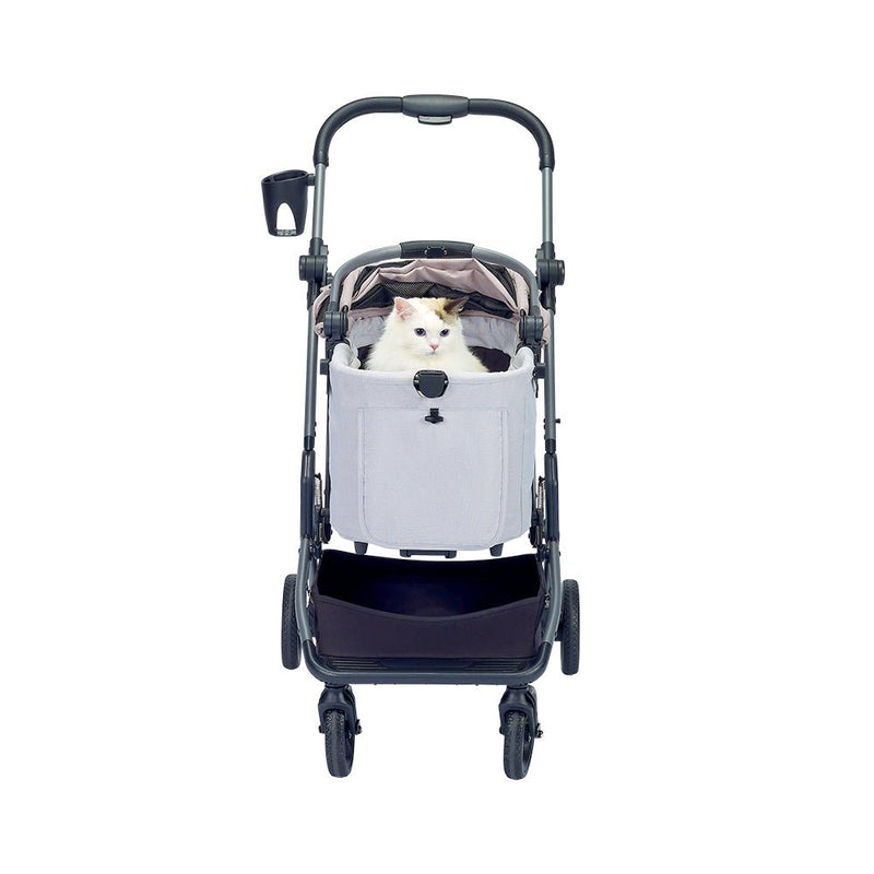 Lyte 3 - in - 1 Detachable Pet Stroller – Versatile 4 Wheel Buggy for Cats and Dogs - Apricot - House Of Pets Delight (HOPD)