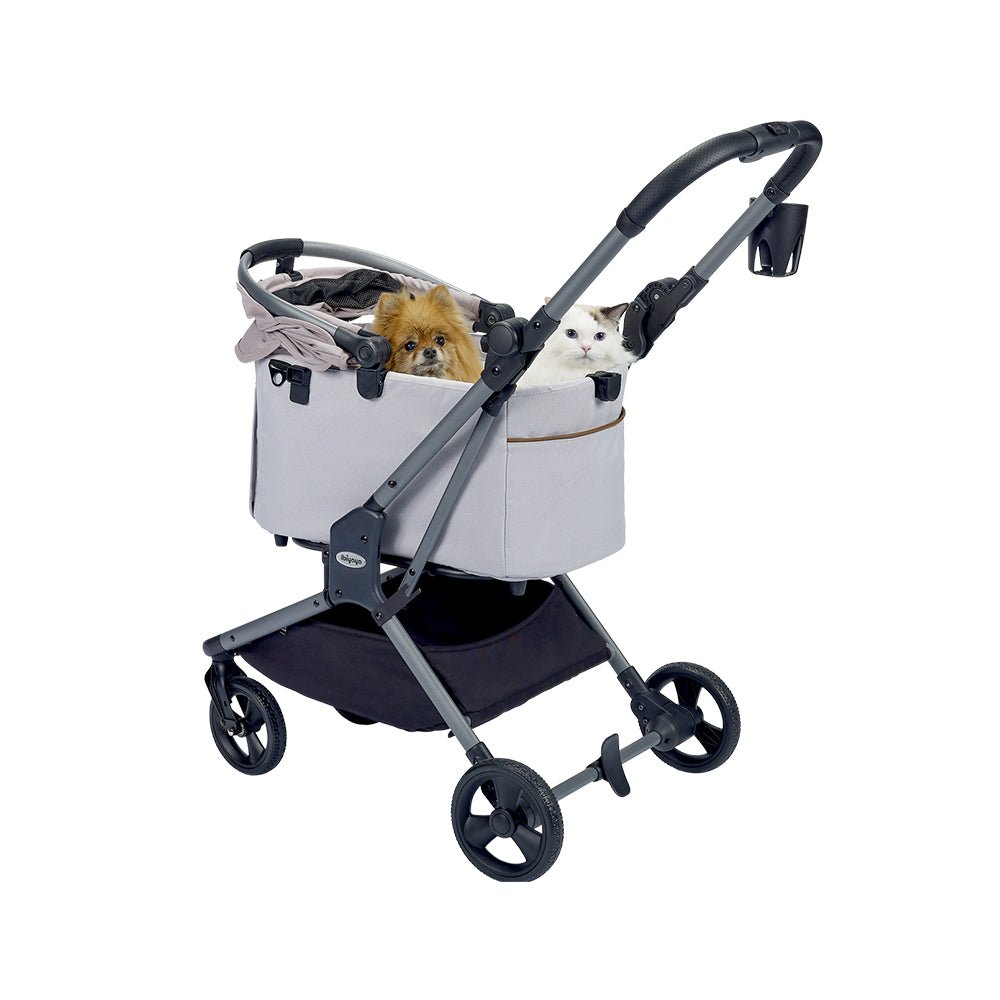 Lyte 3 - in - 1 Detachable Pet Stroller – Versatile 4 Wheel Buggy for Cats and Dogs - Apricot - House Of Pets Delight (HOPD)