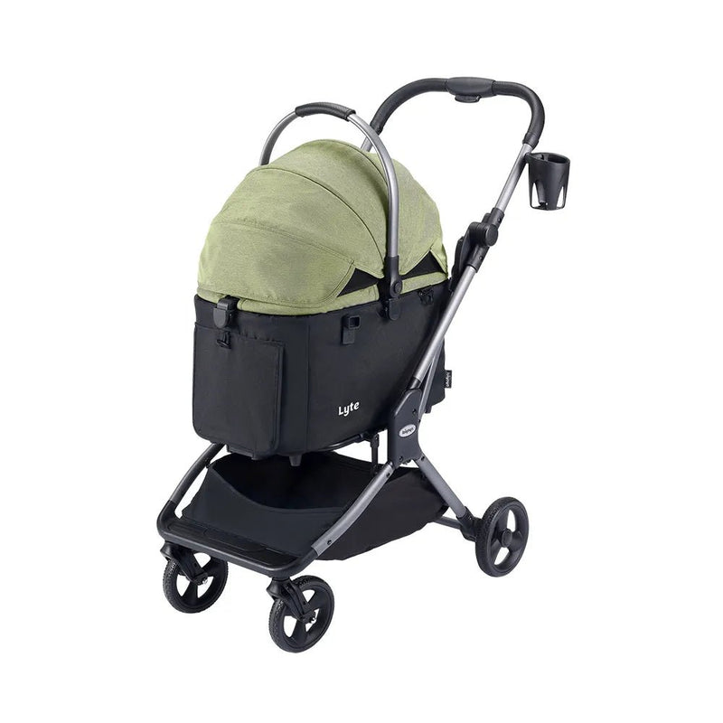 Lyte 3 - in - 1 Detachable Pet Stroller – Versatile 4 Wheel Buggy for Cats and Dogs - Green - House Of Pets Delight (HOPD)