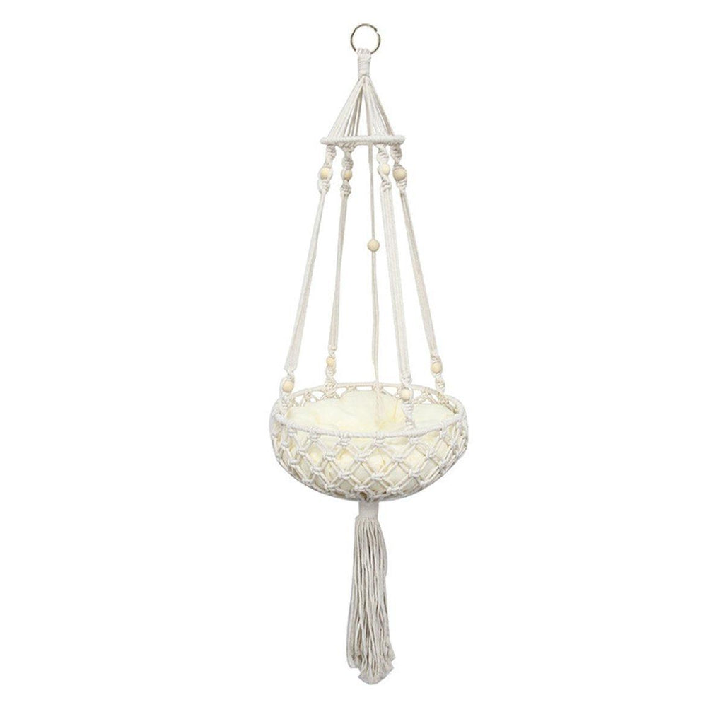 Macrame Boho Style Cat Hanging Hammock - House Of Pets Delight (HOPD)