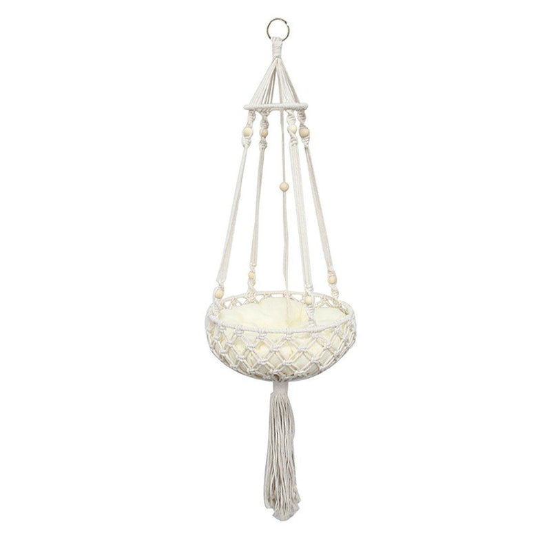 Macrame Boho Style Cat Hanging Hammock - House Of Pets Delight (HOPD)