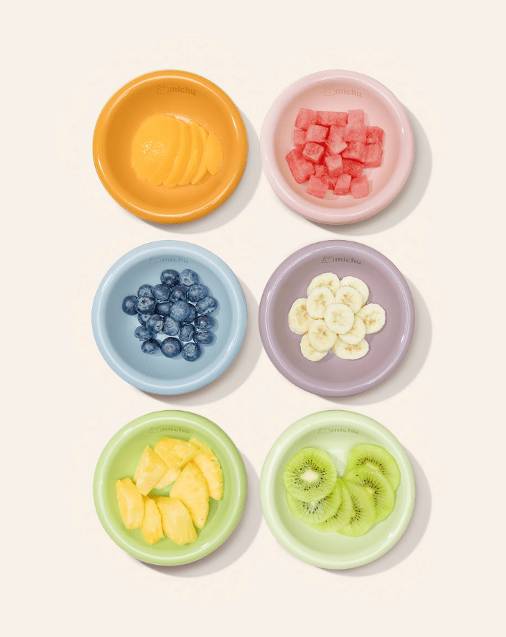 Marshmallow Ceramic Cat Bowl – Anti - Whisker Fatigue Wide Shallow Design - Sky - House Of Pets Delight (HOPD)