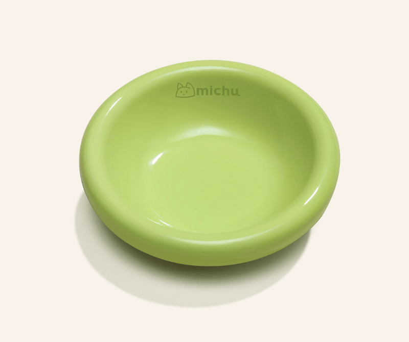 Marshmallow Ceramic Cat Bowl – Anti - Whisker Fatigue Wide Shallow Design - Sky - House Of Pets Delight (HOPD)