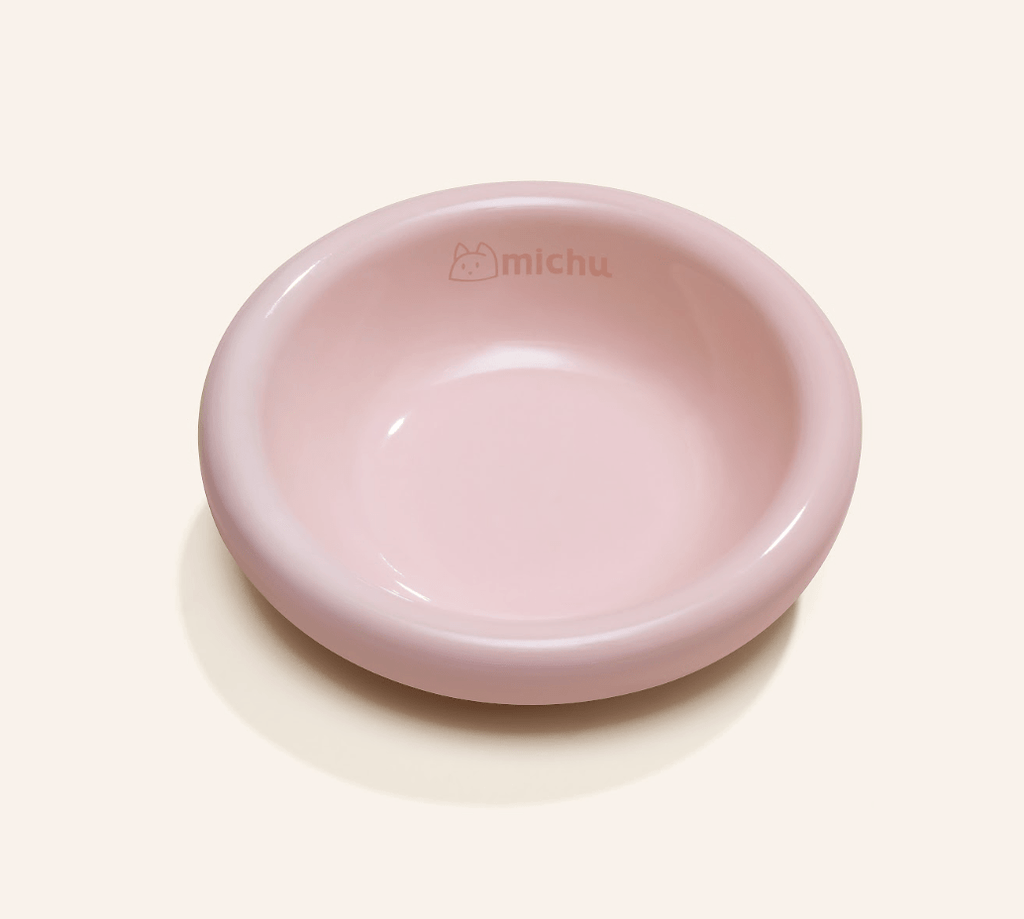 Marshmallow Ceramic Cat Bowl – Anti - Whisker Fatigue Wide Shallow Design - Sky - House Of Pets Delight (HOPD)