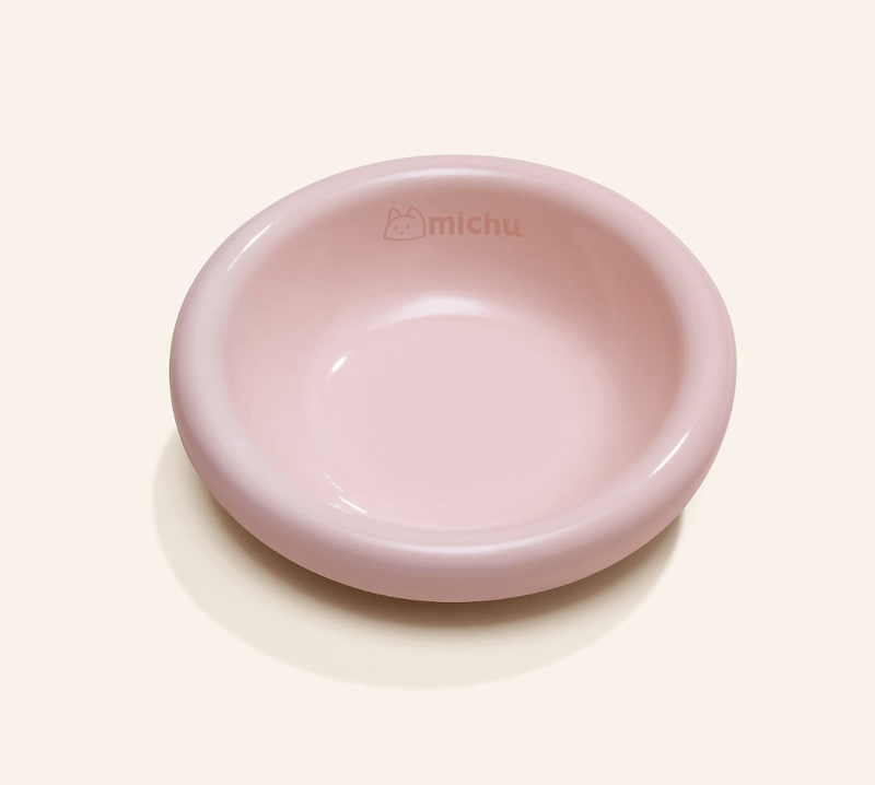 Marshmallow Ceramic Cat Bowl – Anti - Whisker Fatigue Wide Shallow Design - Sky - House Of Pets Delight (HOPD)