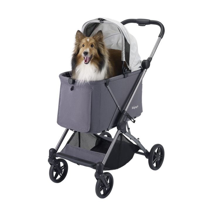 Maxi Deep Carriage Pet Stroller Lightweight and Collapsible - Grey - House Of Pets Delight (HOPD)