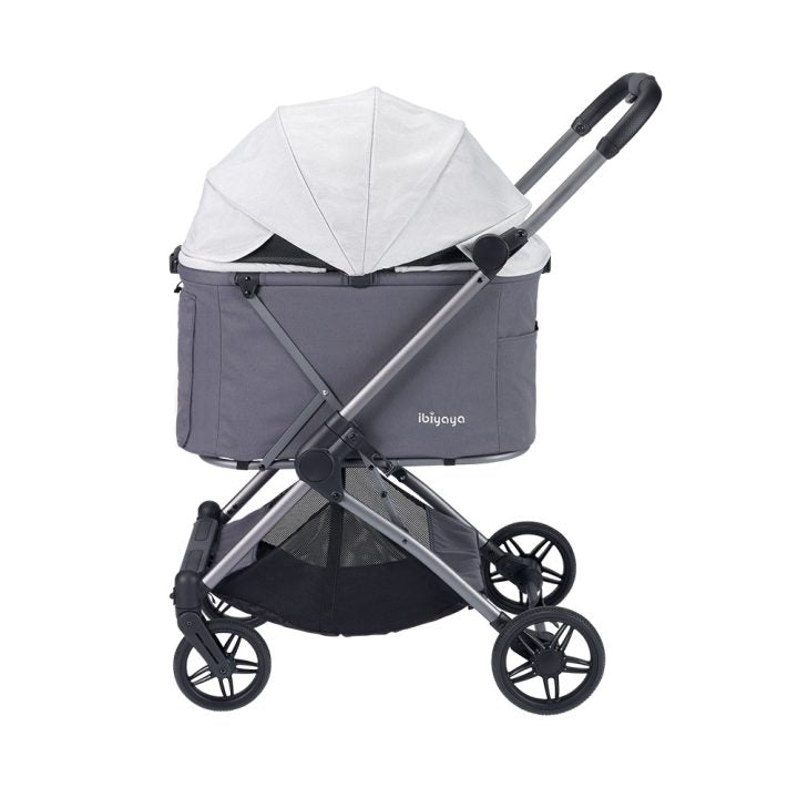 Maxi Deep Carriage Pet Stroller Lightweight and Collapsible - Grey - House Of Pets Delight (HOPD)