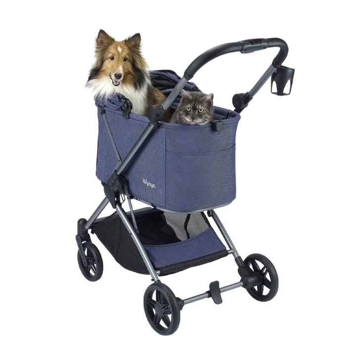 Maxi Deep Carriage Pet Stroller Lightweight and Collapsible - Royal Blue - House Of Pets Delight (HOPD)