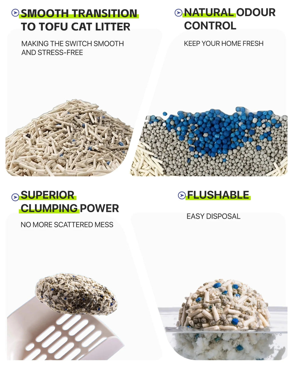 Mixed Tofu Cat Litter Lite 6L – Flushable, Eco - Friendly & Odour Control - House Of Pets Delight (HOPD)