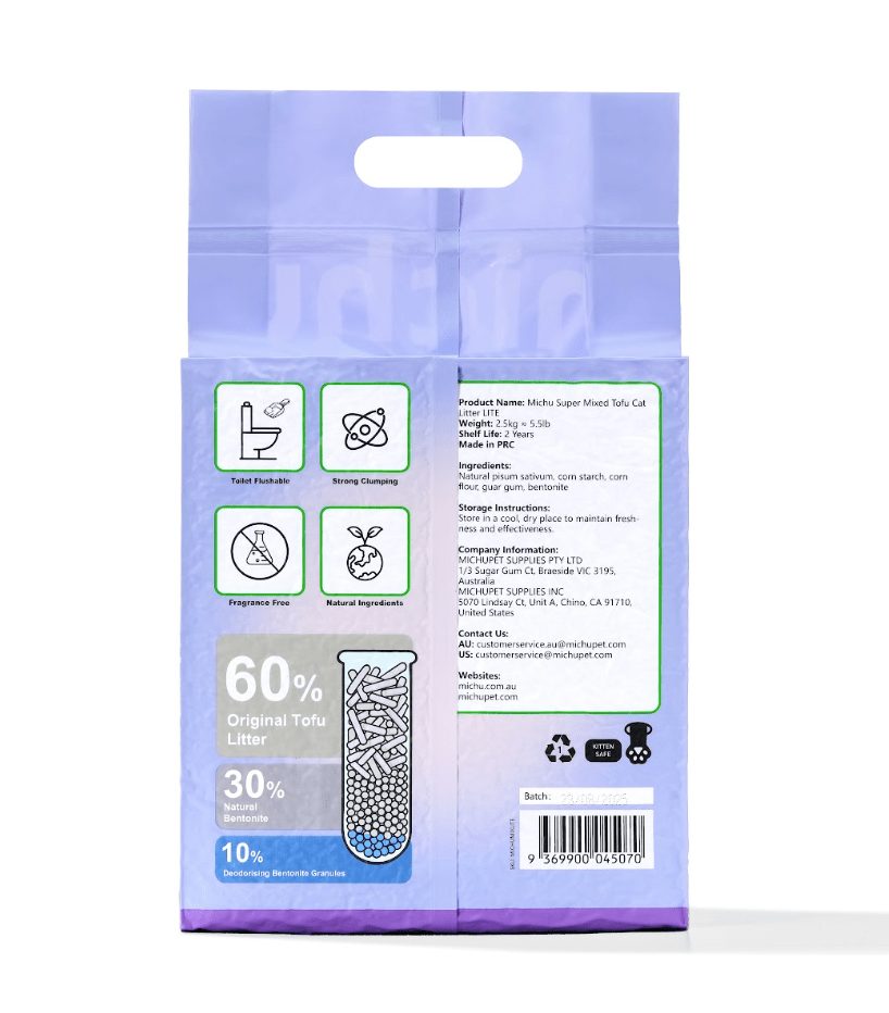 Mixed Tofu Cat Litter Lite 6L – Flushable, Eco - Friendly & Odour Control - House Of Pets Delight (HOPD)