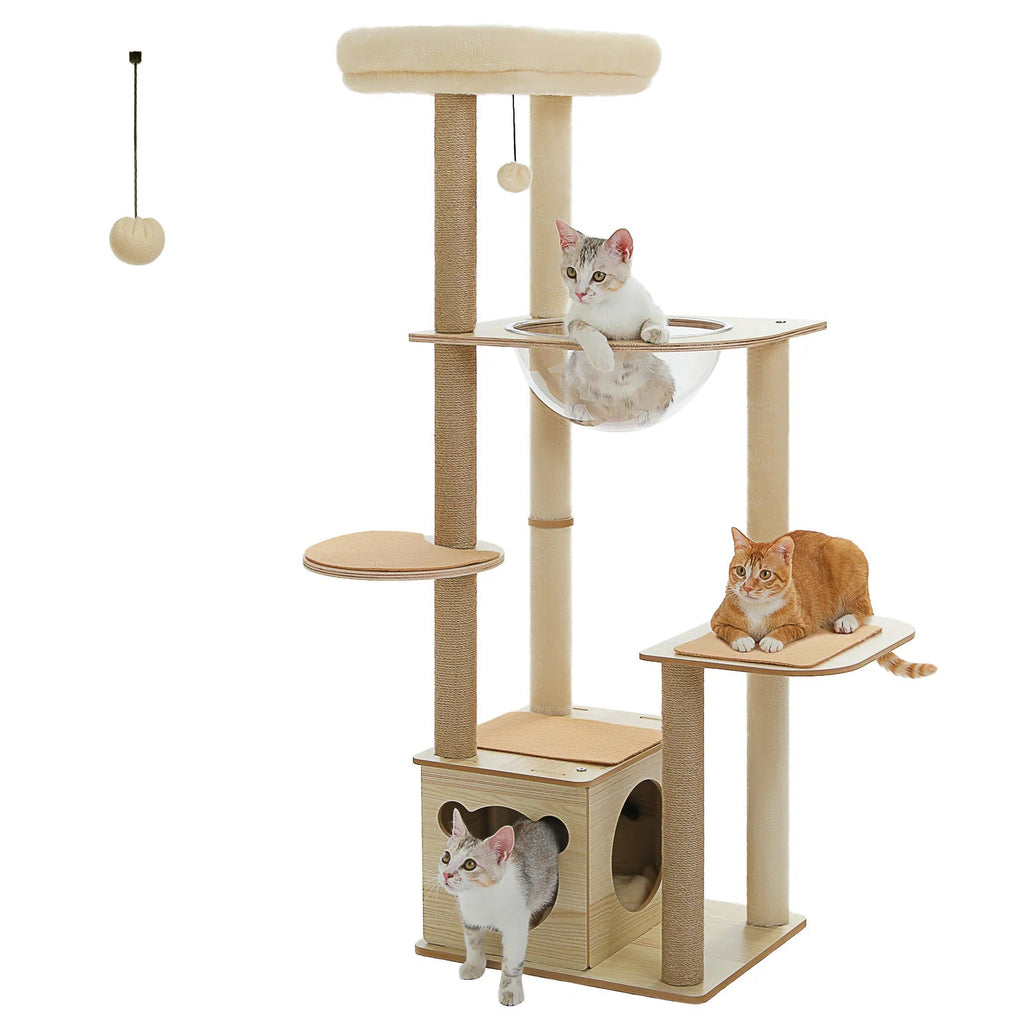Cosmic Cat Tree Futuristic Modern Spacecraft Cat Tree - Durable & Fun | HOPD