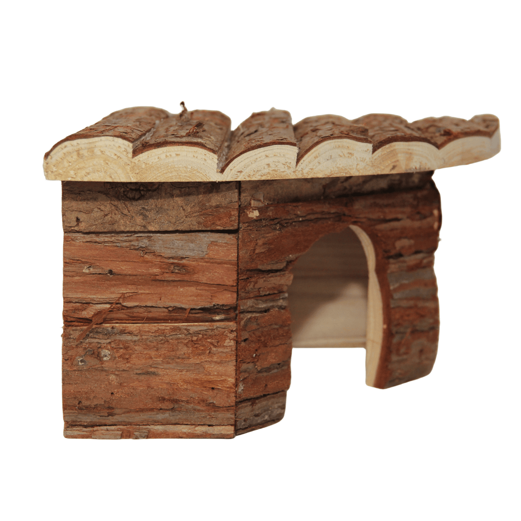 Natural Wooden Hamster House - House Of Pets Delight (HOPD)