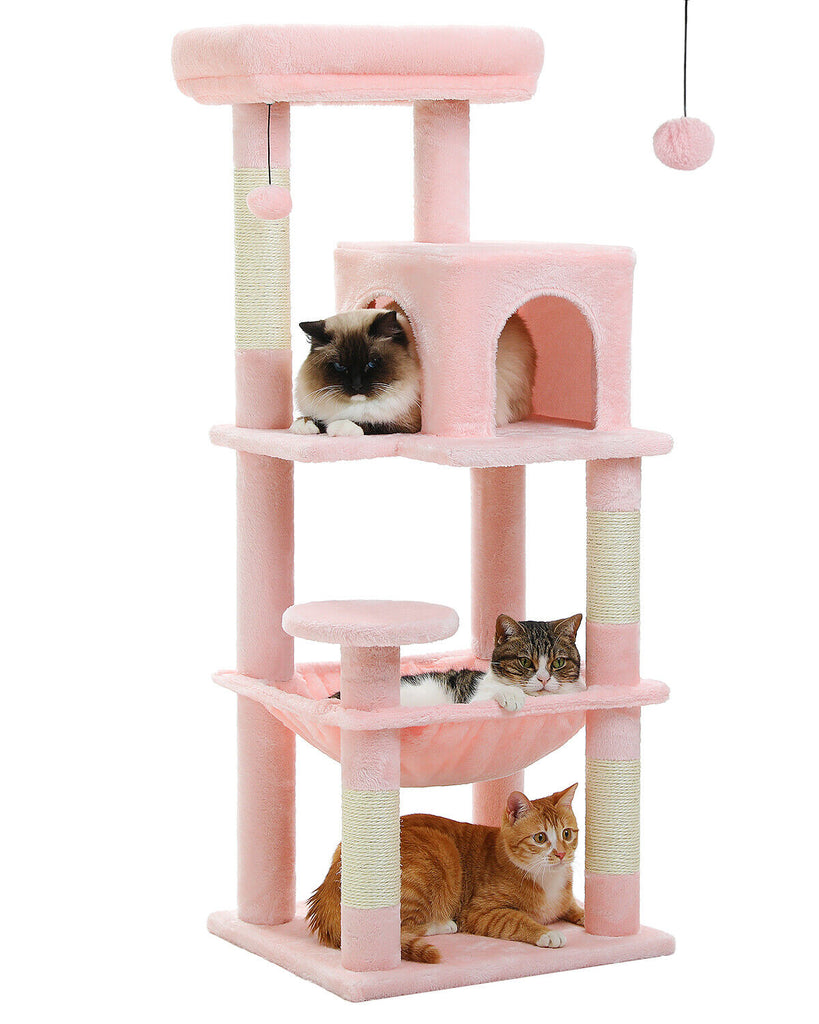 Plush Pink Dream Cat Tree Condo - (2 sizes)