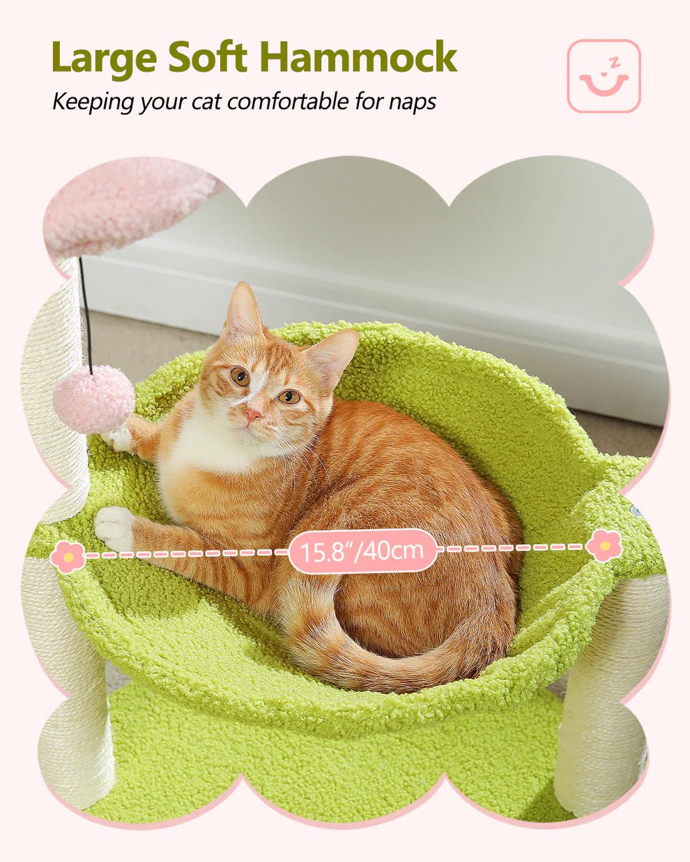 Pink Bubblegum Cat Hammock Bed - House Of Pets Delight (HOPD)