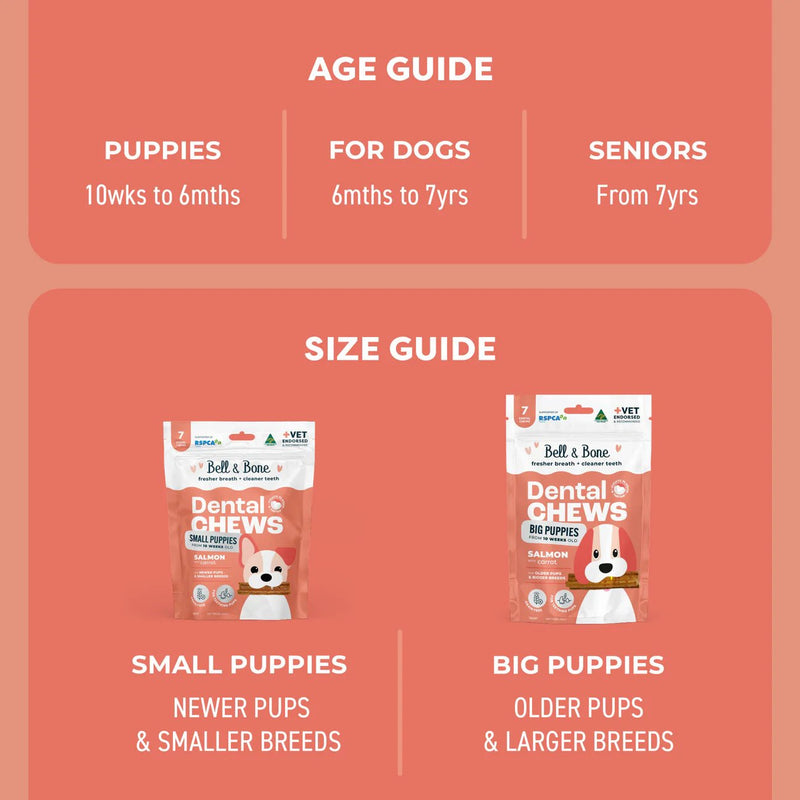 Puppy Dental Chews - Salmon and Carrot - House Of Pets Delight (HOPD)
