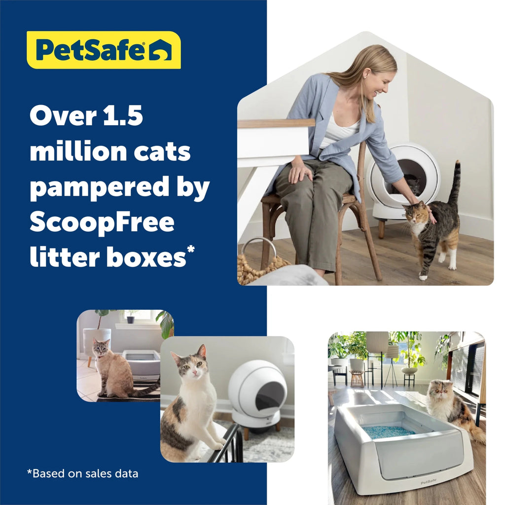 ScoopFree SmartSpin Self - Cleaning Litter Box - White - House Of Pets Delight (HOPD)