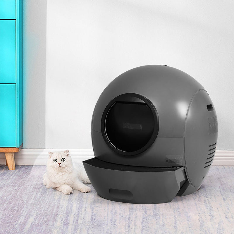 Smart Cat Litter Box Self - Cleaning Enclosed - Black - House Of Pets Delight (HOPD)