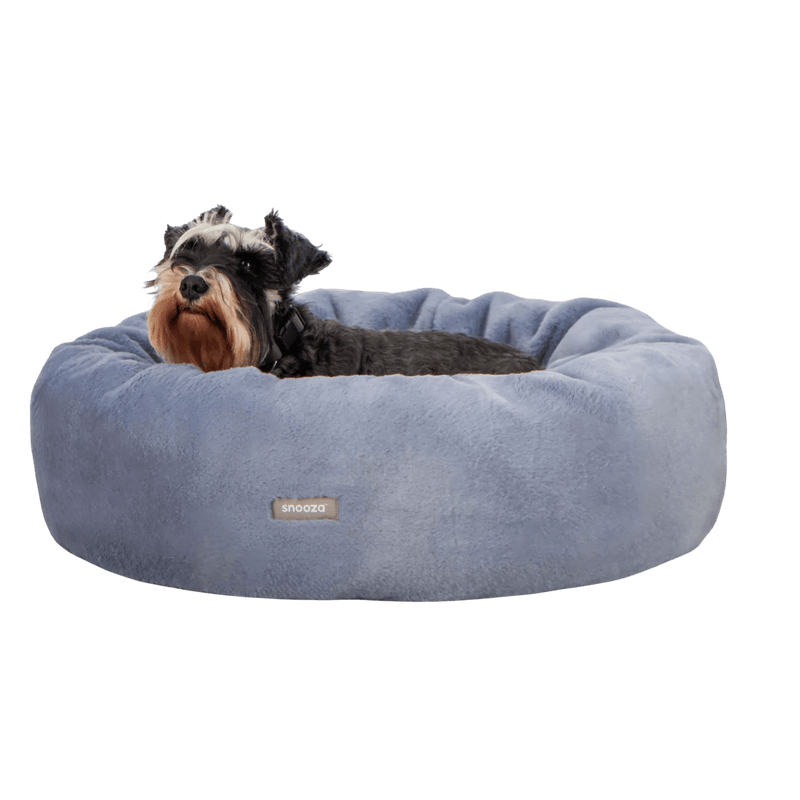 Snooza Luxe Fur Cuddler Dog Bed - Smokey Blue - House Of Pets Delight (HOPD)