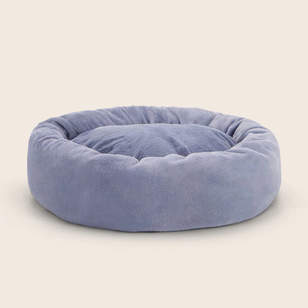 Snooza Luxe Fur Cuddler Dog Bed - Smokey Blue - House Of Pets Delight (HOPD)