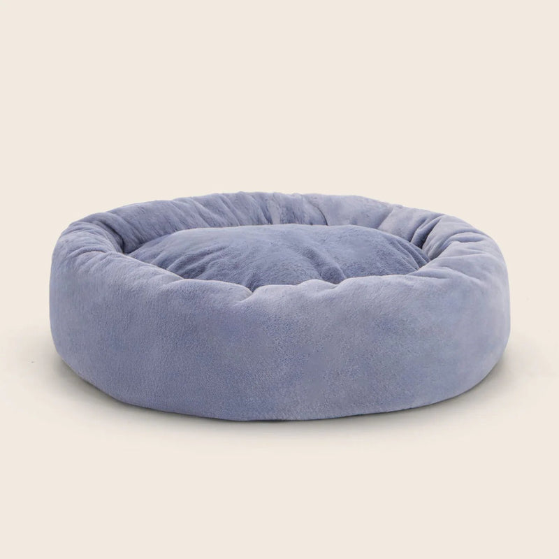Snooza Luxe Fur Cuddler Dog Bed - Smokey Blue - House Of Pets Delight (HOPD)