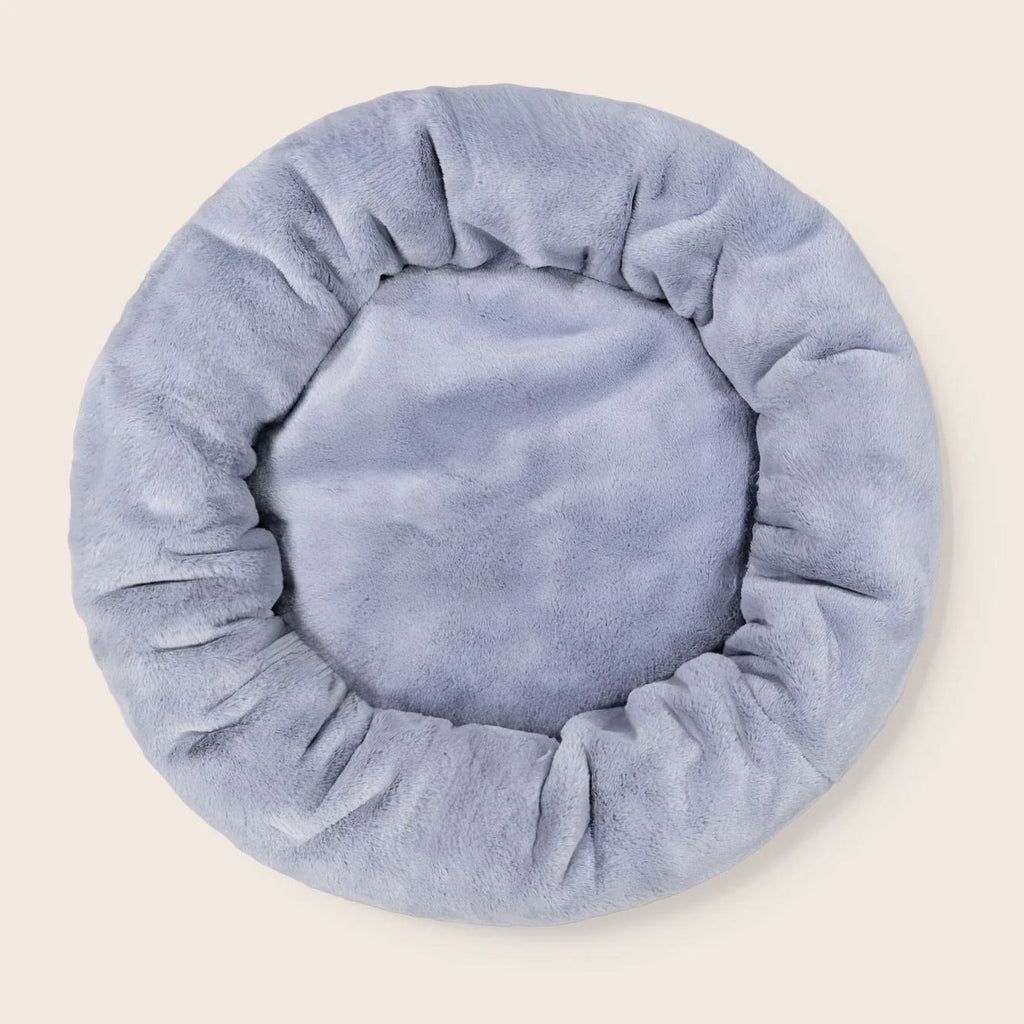 Snooza Luxe Fur Cuddler Dog Bed - Smokey Blue - House Of Pets Delight (HOPD)
