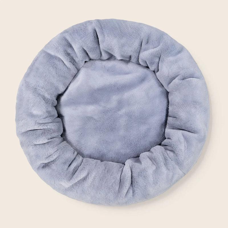 Snooza Luxe Fur Cuddler Dog Bed - Smokey Blue - House Of Pets Delight (HOPD)