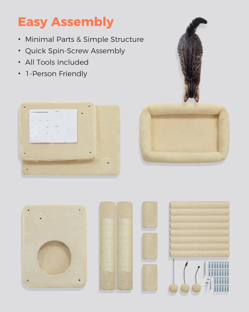 Soft Double Condo Cat Condo - Ivory - House Of Pets Delight (HOPD)