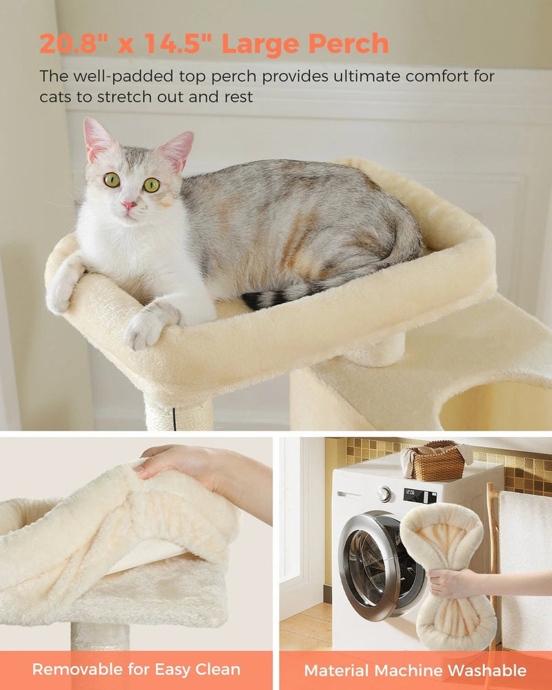 Soft Double Condo Cat Condo - Ivory - House Of Pets Delight (HOPD)