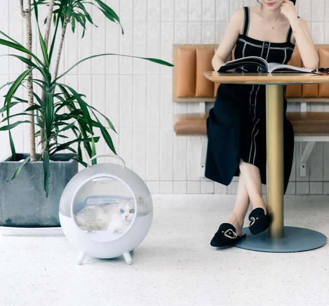 Space Capsule Cat Carrier (Oxygen Blue) - House Of Pets Delight (HOPD)