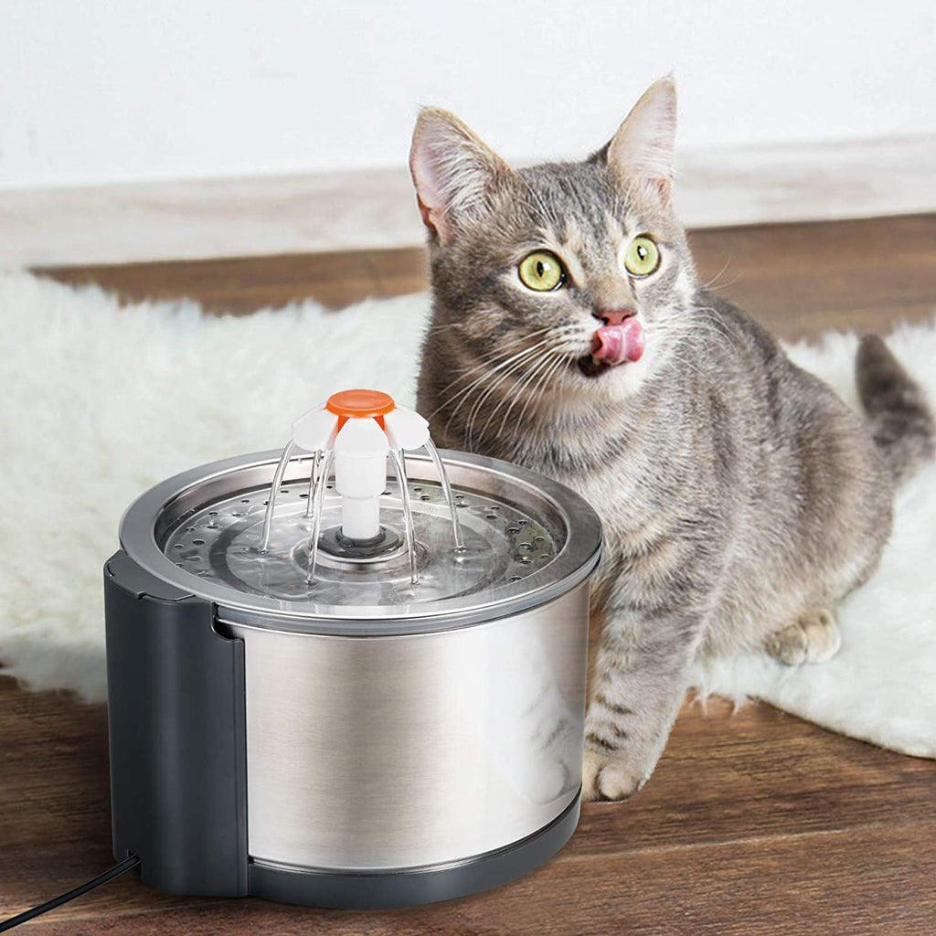 Stainless Steel Feeder Electric Pet Water Fountain - House Of Pets Delight (HOPD)