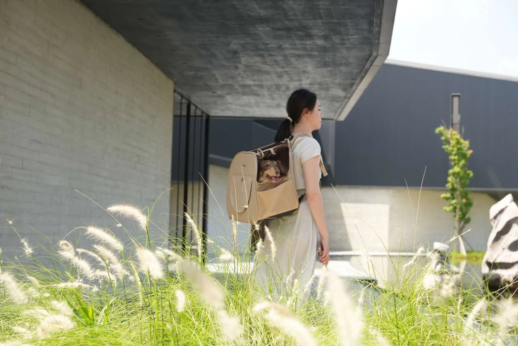 The Loafer Pet Backpack Carrier - Macchiato Beige - House Of Pets Delight (HOPD)