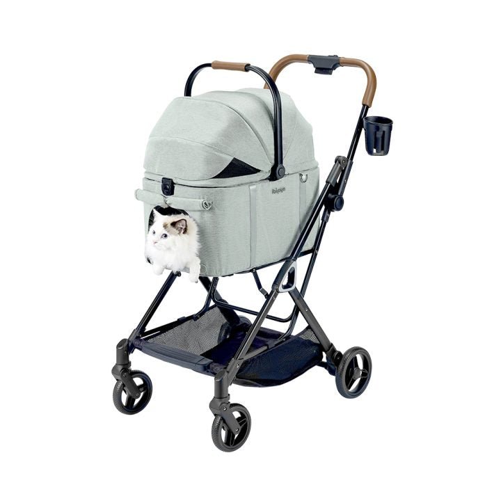 Tinker Small Detachable Pet Stroller with Cup Holder – Sage Green - House Of Pets Delight (HOPD)