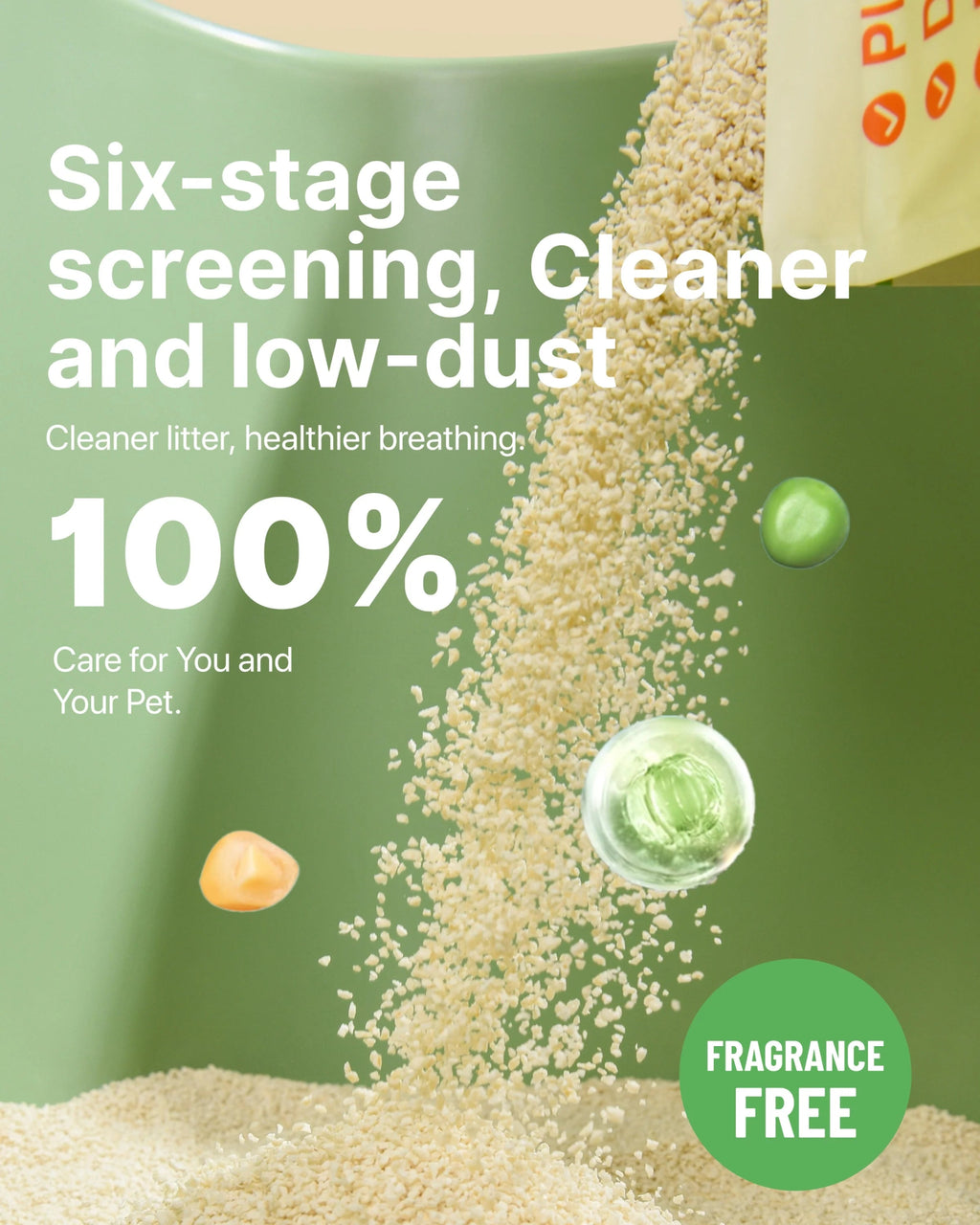 Tofu Cat Litter for Kittens and Small Animals, Natural Crushed Formula, Plant - Based & Safe if Ingested 2.5kg/6L - House Of Pets Delight (HOPD)