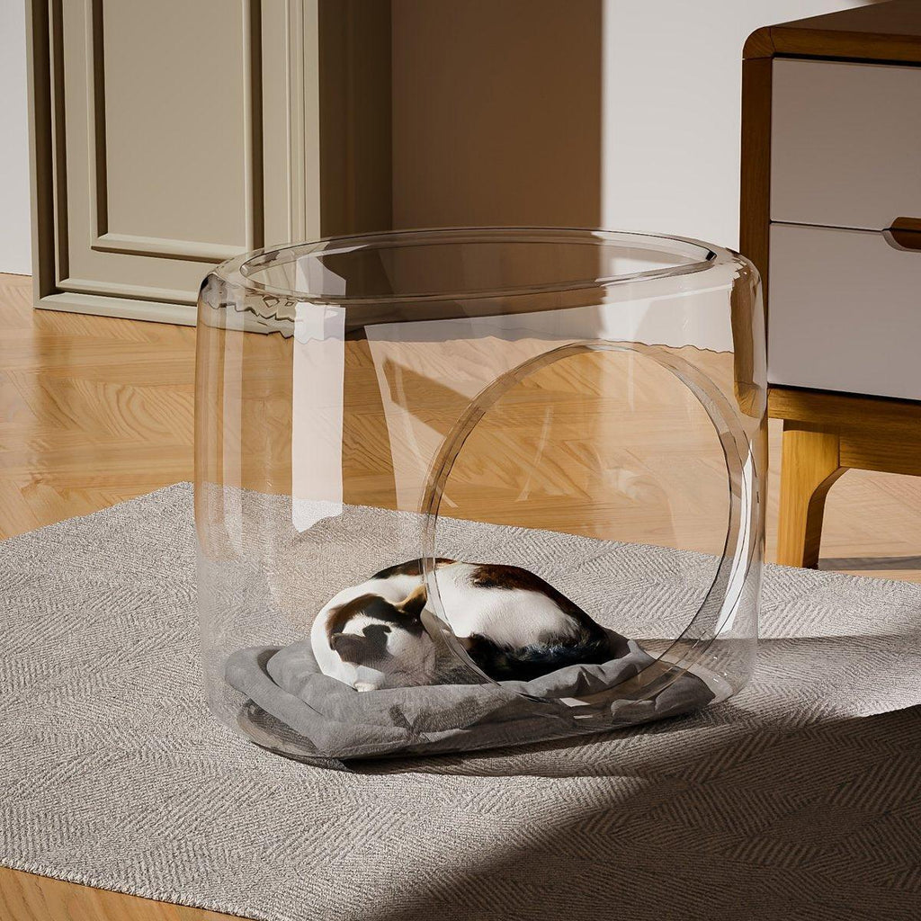 Transparent Capsule Enclosed Cat Bed - House Of Pets Delight (HOPD)