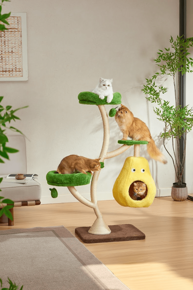 Verde Solid Wooded Base Cat Tree - House Of Pets Delight (HOPD)