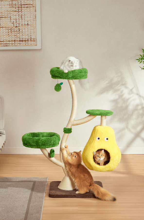 Verde Solid Wooded Base Cat Tree - House Of Pets Delight (HOPD)