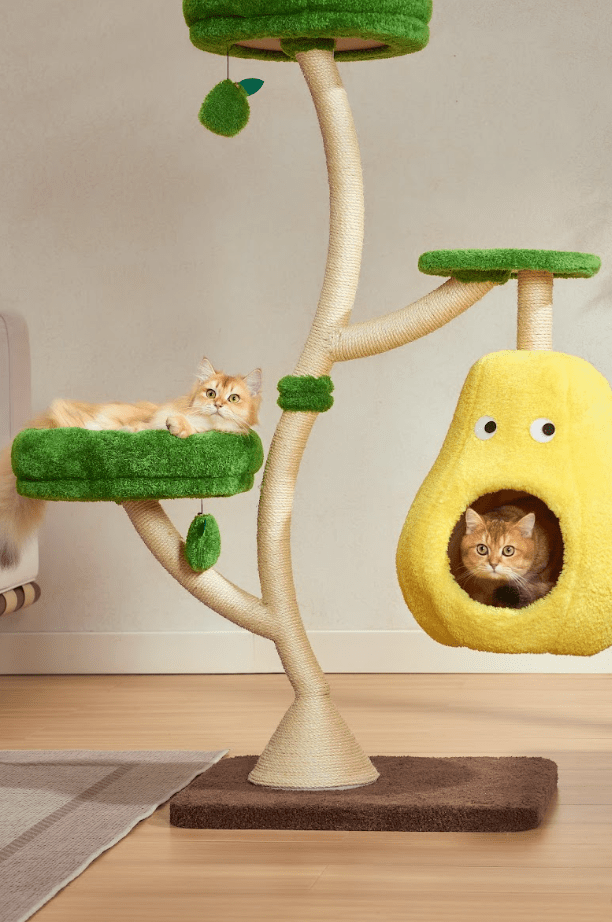 Verde Solid Wooded Base Cat Tree - House Of Pets Delight (HOPD)