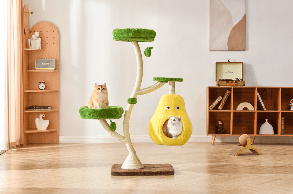 Verde Solid Wooded Base Cat Tree - House Of Pets Delight (HOPD)