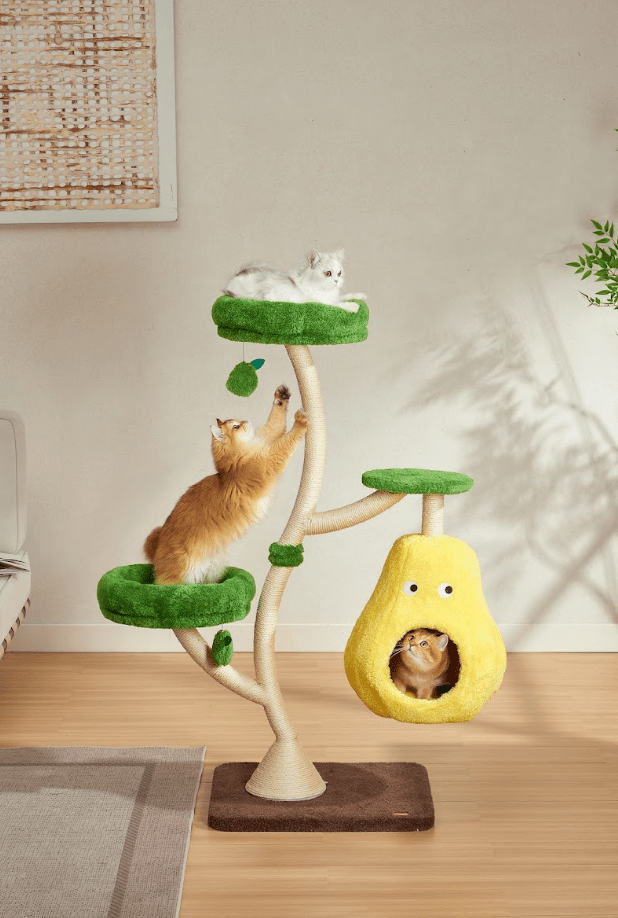 Verde Solid Wooded Base Cat Tree - House Of Pets Delight (HOPD)