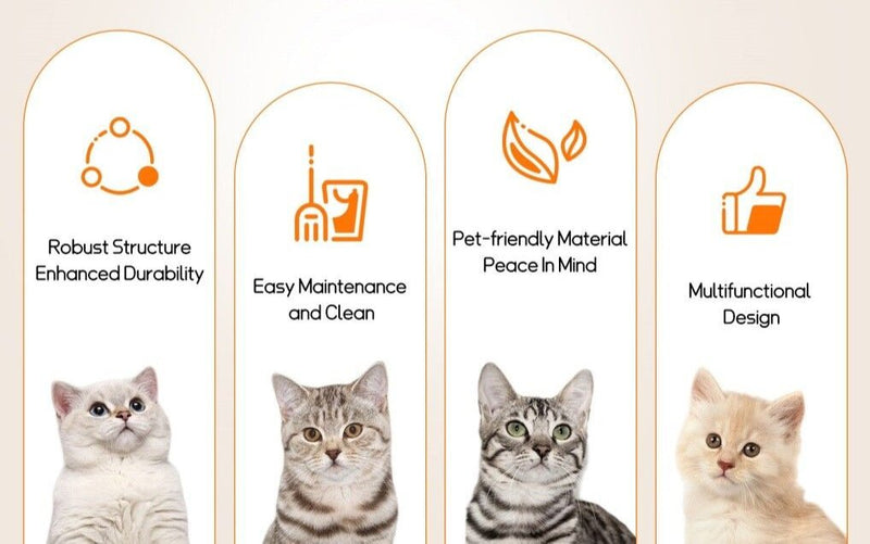 Wooden Rattan Cat Tree Tower Large with Open Condo Bed - House Of Pets Delight (HOPD)