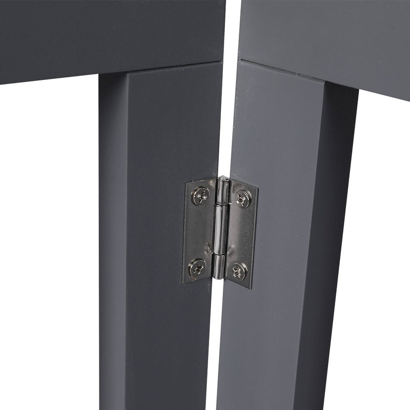 Wooden Retractable Pet Gate Dog Fence Barrier 4 Panel Grey - House Of Pets Delight (HOPD)