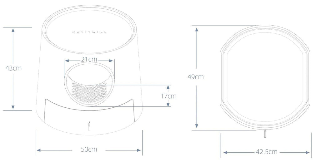 XL Castle 2 in 1 Front - Entry Cat Litter Box with Scratch Basin - White - House Of Pets Delight (HOPD)