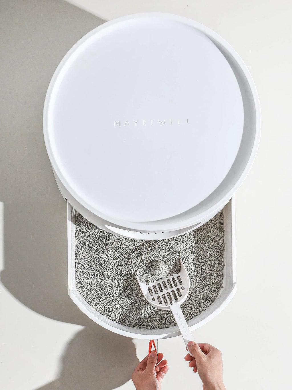 XL Castle 2 in 1 Front - Entry Cat Litter Box with Scratch Basin - White - House Of Pets Delight (HOPD)