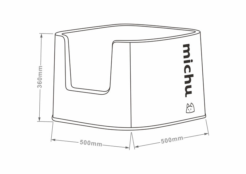 XXL Coral Deluxe Cat Litter Box - Spacious Design with Scoop Included - House Of Pets Delight (HOPD)