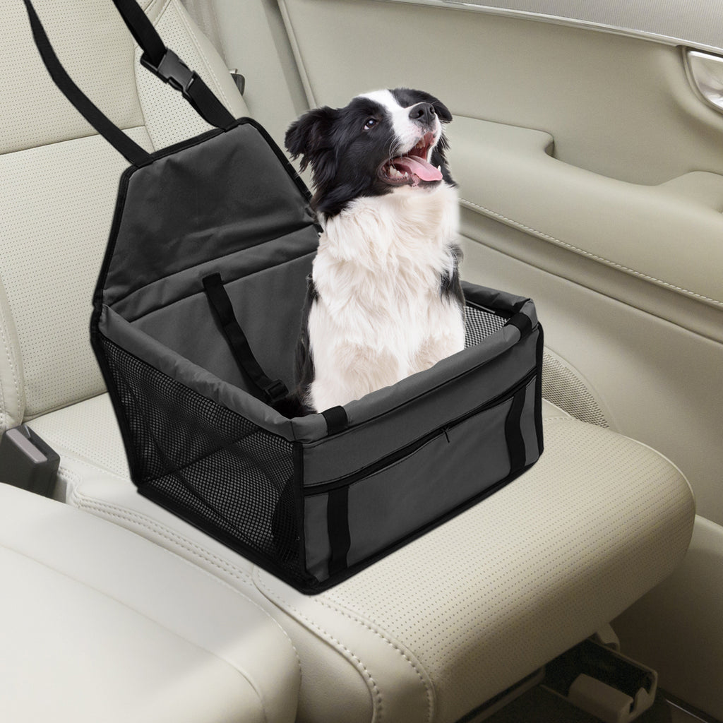 Pet Car Booster Seat Puppy Cat Dog Auto Carrier Travel Protector - Black-Pawz
