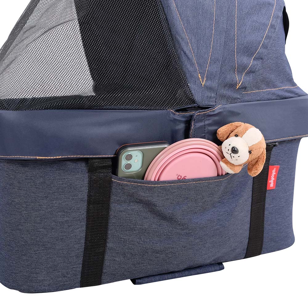 New CLEO Travel System Pet Stroller – Blue Jeans-Ibiyaya
