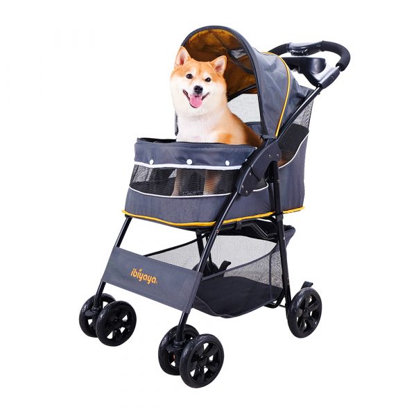 Cloud 9 Pet Stroller for Cats & Dogs up to 20kg - Mustard Yellow-Ibiyaya