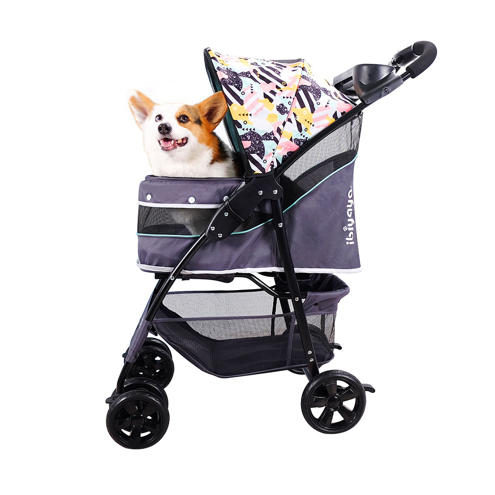 Cloud 9 Pet Stroller for Cats & Dogs up to 20kg - Mint Green-Ibiyaya
